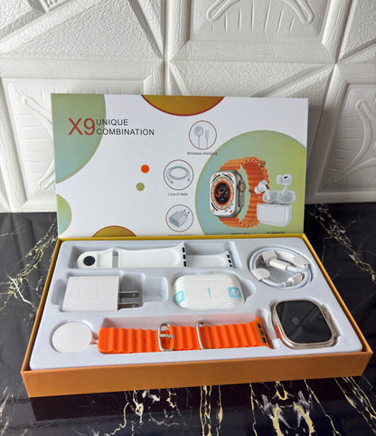 Combo Smart X9 Pro: Reloj Inteligente + Audífonos Bluetooth 🎧⌚