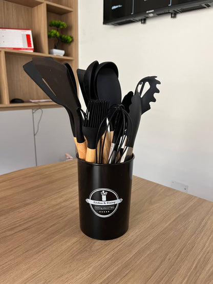 Set de Utensilios de Cocina en Silicona x 12 Piezas 🍳✨