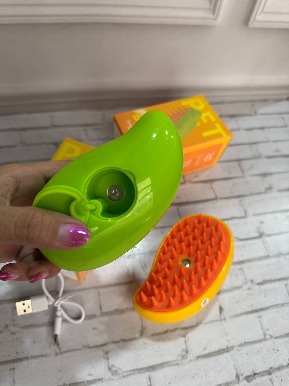 Cepillo a Vapor 3 en 1 para Mascotas