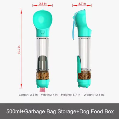 BOTELLA PORTÁTIL 3 EN 1 PARA MASCOTAS 🐶🐱💧